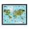 Stupell Industries Kid's Favorite Animals World Map Framed Floater Canvas Wall Art